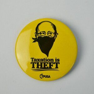 TPUSA Charlie Kirk Taxation is Theft Pin NEW 2"
